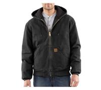 Carhartt Chaqueta Duck Detroit - Lona de algodón, forro cálido, ajuste ligeramente holgado - Negro M