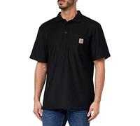 Carhartt, Hombre, Polo De Manga Corta, Con Bolsillo, Ajuste Holgado, Tejido De Grosor Medio, Negro, M