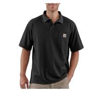 Carhartt, Hombre, Polo De Manga Corta, Con Bolsillo, Ajuste Holgado, Tejido De Grosor Medio, Negro, XL