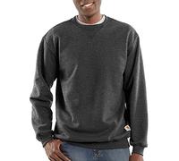 Carhartt, Hombre, Sudadera Con Cuello Redondo, Tejido De Grosor Medio, Ajuste Holgado, Gris carbón jaspeado, M