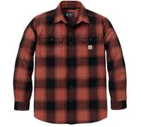 Carhartt Hubbard Loose LS Plaid Camisa, negro-rojo, tamaño L para Hombres