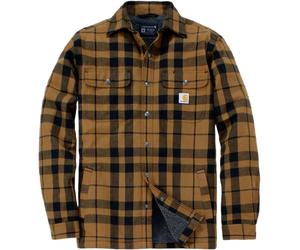 Carhartt Hubbard Plaid Shirt Chaqueta, Marrón claro/negro, Talla S