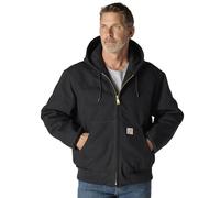 Carhartt Jac Active Jac J140 de ajuste holgado, con aislamiento de pato, con forro de franela, para hombre grande y alto, Negro -, Large