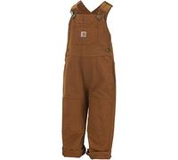 Carhartt Kid's CM8609 - Overol holgado de lona para niños, 9 meses, color marrón Carhartt