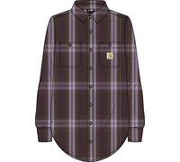 Carhartt Ladies Twill L/S Plaid Shirt Lavender L