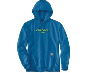 Carhartt Lightweight Logo Graphic Sudadera con capucha, Azul, Talla L