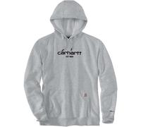 Carhartt Lightweight Logo Graphic Sudadera con capucha, Gris claro, Talla XXL