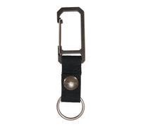 Carhartt Llavero unisex para adultos, soporte para llavero con clip de puerta de metal autobloqueante, pato de nailon (negro), talla única