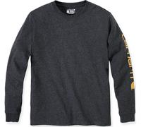 Carhartt Logo Longsleeve, antracita, Talla M