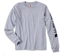 Carhartt Logo Longsleeve, Gris claro, Talla XXL