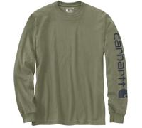 Carhartt Logo Longsleeve, Oliva/gris, Talla M