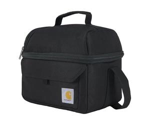 Carhartt Lonchera aislada con dos compartimentos para 12 latas, duradera, totalmente aislada, doble compartimento (negro)