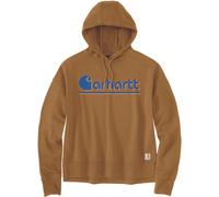 Carhartt Loose Fit Fall Graphic Sudadera con capucha para mujer, marrón, tamaño M