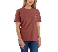 Carhartt Loose Fit Heavyweight Short-Sleeve K87 Pocket T-Shirt, Camiseta Mujer, Marrón (Sable), XL