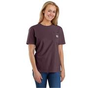 Carhartt Loose Fit Heavyweight Short-Sleeve K87 Pocket T-Shirt, Camiseta Mujer, Morado (Brezo de Moras), S