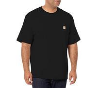 Carhartt Loose Fit Heavyweight Short-Sleeve Pocket T-Shirt (Also Available in Big & Tall) Camiseta, Negro, M Hombres