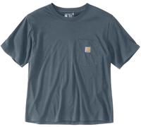 Carhartt Loose Fit Lightweight Short Sleeve Crewneck Ladies Camiseta, Hierro/Azul, Talla L