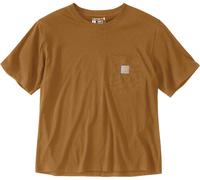 Carhartt Loose Fit Lightweight Short Sleeve Crewneck Ladies Camiseta, marrón, Talla XL