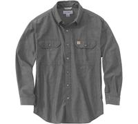 Carhartt Mens Original Fit Long Sleeve Work Utility Button Down Shirt, Black Chambray, XX-Large US