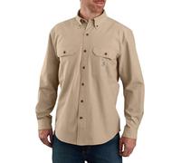 Carhartt Loose Fit Midweight Chambray Long-Sleeve Shirt, Camisa con Botones Work Utility de los Hombres, Dark Tan Chambray,