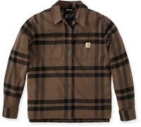Carhartt Loose Fit Midweight Flannel Camisa Damas, marrón, Talla XS