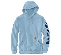 Carhartt, Hombre, Sudadera Con Logotipo Gráfico En La Manga, Ajuste Holgado, Tejido De Grosor Medio, Blanco piedra lunar, XL