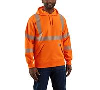 Carhartt Men's 104987 High-Visibility Loose Fit Midweight Hooded Class 3 Sweats - XXXX-Large - Bright Orange