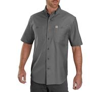 Carhartt Men's Big Big & Tall Rugged Flex Rigby Short Sleeve Work Shirt, 039-Gravel, 3X-Large/Tall
