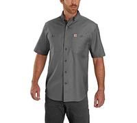 Carhartt Men's Big Big & Tall Rugged Flex Rigby Short Sleeve Work Shirt, 039-Gravel, 3X-Large/Tall