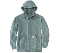 Carhartt Men's Big & Tall Flame-Resistant Force Loose Fit Midweight Full-Zip Sweatshirt, Granite Heather, 4X-Large
