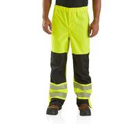 Carhartt Men's Big & Tall High Visibility Class E Waterproof Pant, Brite Lime, Large