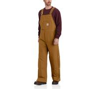 Carhartt Men's Big & Tall Loose Fit Firm Duck Insulated Bib Overall, Brown, Large/Tall