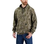 Carhartt Men's Big & Tall Loose Fit Midweight Sleeve Graphic Sweatshirt, Mossy Oak Bottomland Camo, 4X-Large