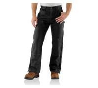Carhartt Men's Double Front Work Dungaree Washed Duck,Black,29 x 32