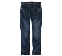 Carhartt Men's Flame-Resistant Rugged Flex Straight Fit 5-Pocket Jean, Midnight Indigo, 42 x 36