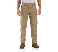 Carhartt Men's Force Relaxed Fit Ripstop Cargo Work Pant, Dark Khaki, 32 x 34