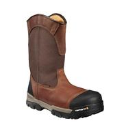 Carhartt Men's Ground Force 10" Waterproof Composite Toe CME1355 Wellington Industrial Boot, Peanut Oil Tan Leather, 12 M US
