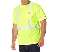 Carhartt Men's High Visibility Force Short Sleeve Class 2 Tee,Brite Lime,Large