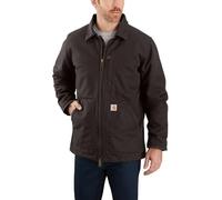 Carhartt mens Loose Fit Washed Duck Sherpa-lined Coat, Dark Brown, 2X-Large Tall US