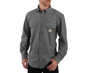 Carhartt Men's Original Fit Long Sleeve Shirt, Black Chambray, Large