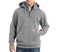 Carhartt Men's Rain Defender Loose Fit Heavyweight Quarter-Zip Sweatshirt, Heather Gray, Small