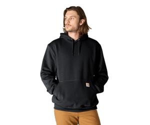 Carhartt Men's Rain-Defender Paxton Heavyweight Hooded Zip Mock Sweatshirt, Black, Medium