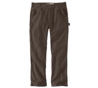 Carhartt Men's Rugged Flex Relaxed Fit Duck Dungaree Pant, Dark Coffee, 36 x 28
