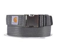 Carhartt Men's Standard, Casual Belts, Available in Multiple Styles, Colors & Sizes, Rugged Flex Nylon Webbing (Gravel), X-Large