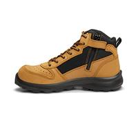 Carhartt Michigan - Bota de seguridad con cremallera, corte medio, tecnología Rugged Flex, cumple con la normativa S1P Para Hombre, Amarillo trigo, 39