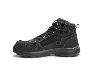 Carhartt Michigan - Bota de seguridad con cremallera, corte medio, tecnología Rugged Flex, cumple con la normativa S1P Para Hombre, Negro, 35