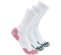 Carhartt Midweight Cotton Blend Crew Calcetines de mujer - Pack de 3, Blanco, Talla M