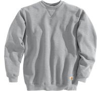 Carhartt Sudadera con cuello redondo – tejido de grosor medio, ajuste holgado, jaspeado gris – XS