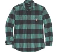 Carhartt Midweight Flannel L/S Plaid Shirt Slate Green XXL