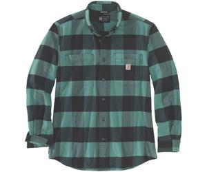 Carhartt Midweight Flannel Plaid Camisa, verde, Talla XXL